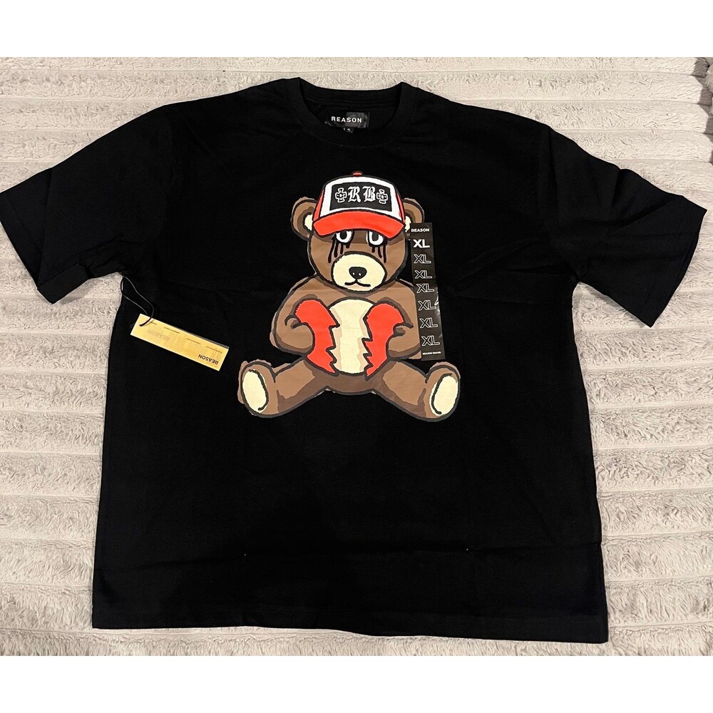 Reason Clothing Bear With Hat Graphic T-Shirt Size XL NWT Streetwear